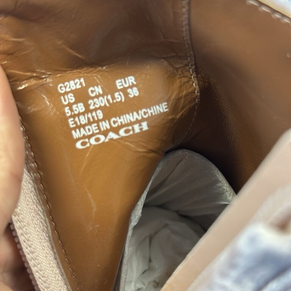 Coach New Pink Velvet Boots - Picture 6 of 6